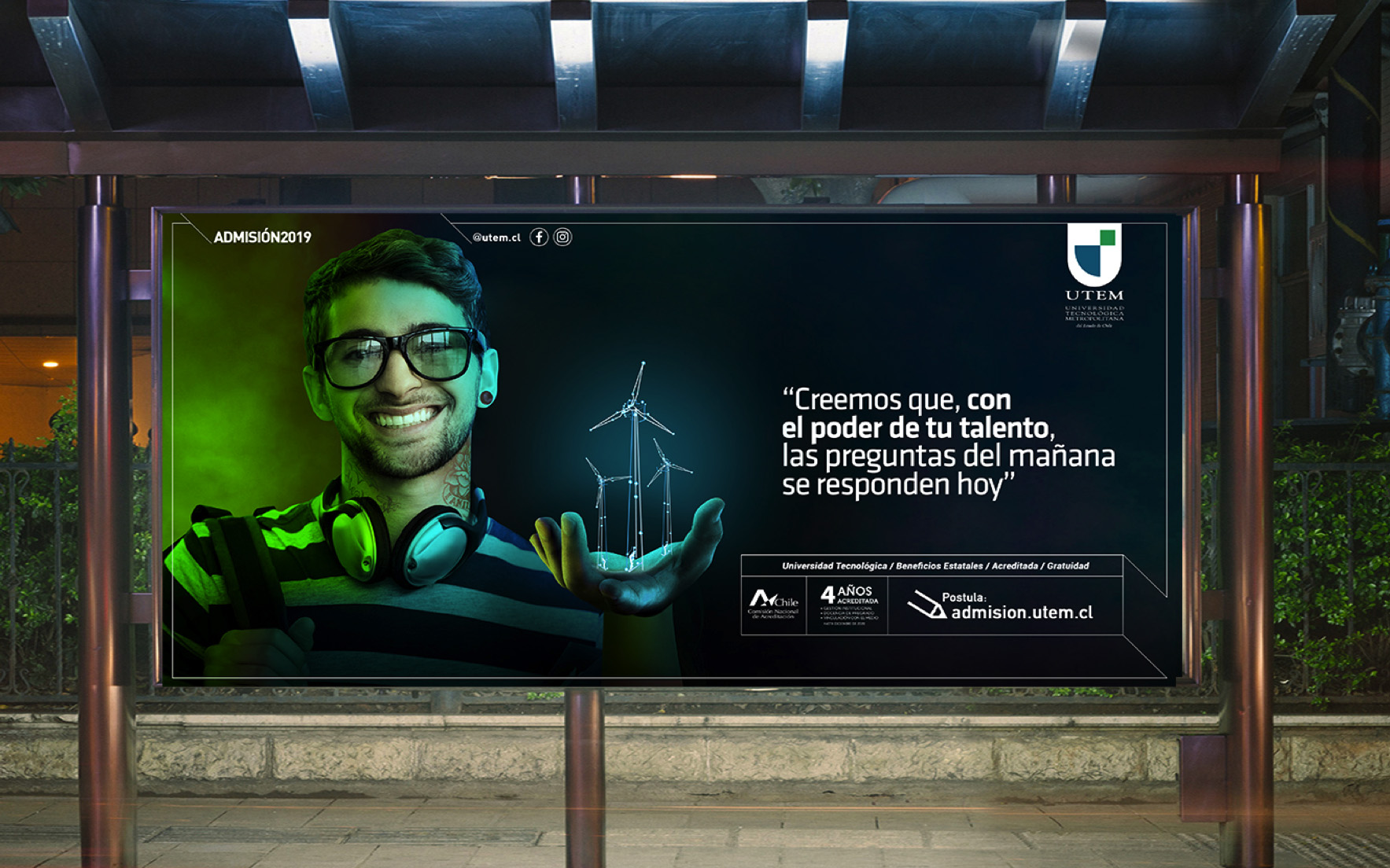 Publicidad en Buses y Transantiago UTEM - Staff Creativo