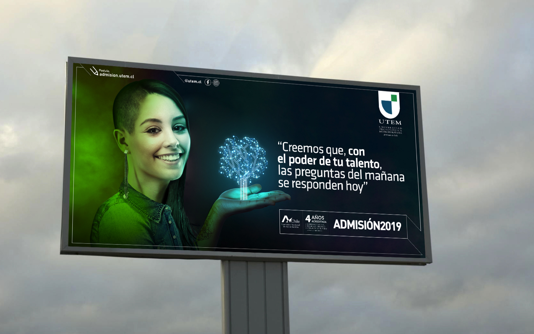 Valla Publicitaria Vía Pública UTEM - Staff Creativo