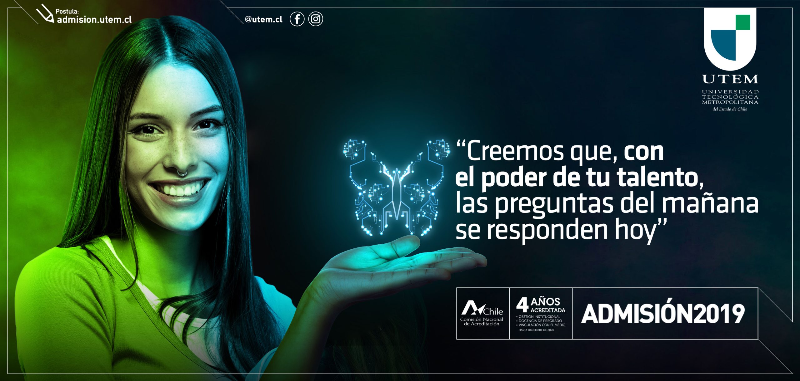 Valla Publicitaria Campaña Admisión UTEM Opción 1 - Staff Creativo