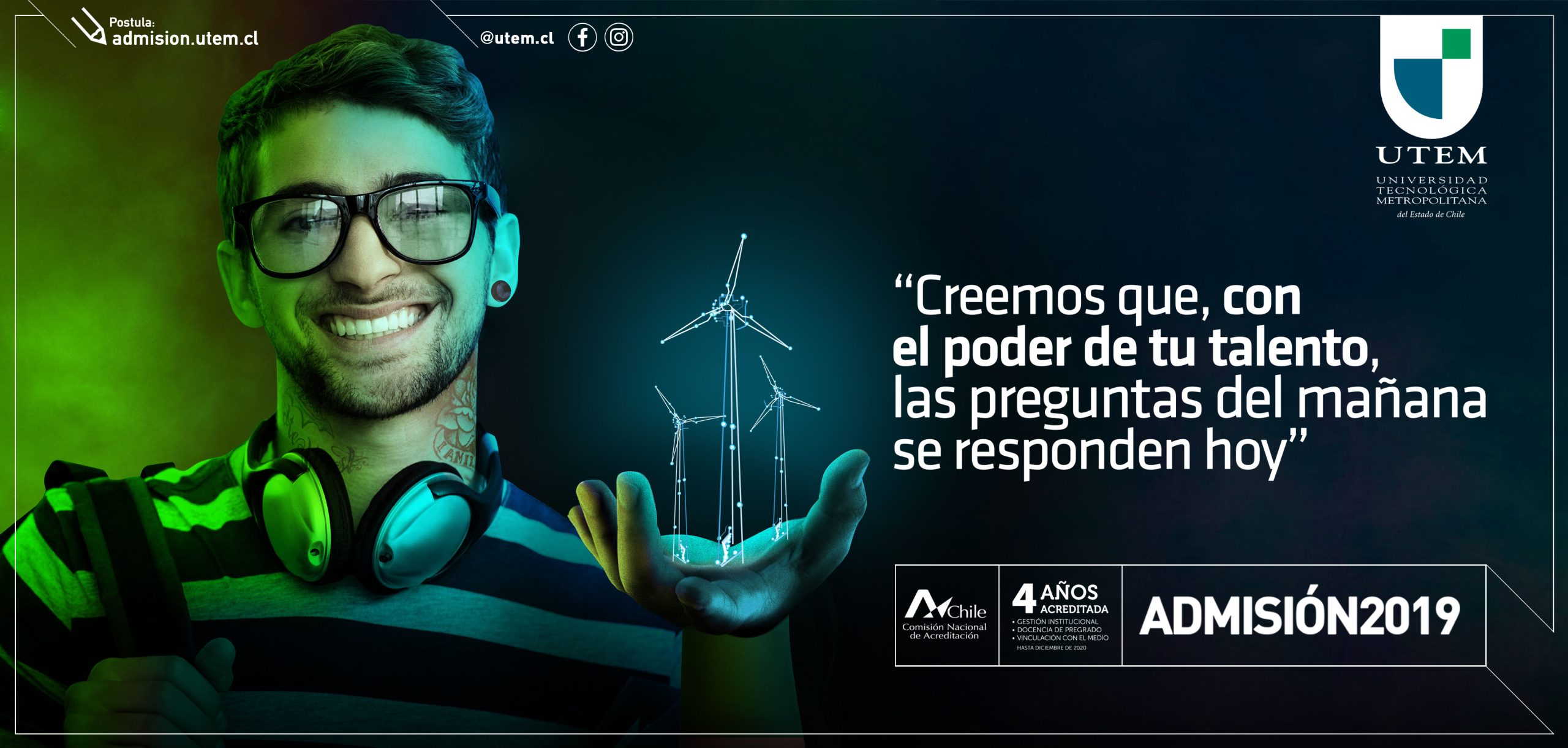Valla Publicitaria Campaña Admisión UTEM Opción 2 - Staff Creativo