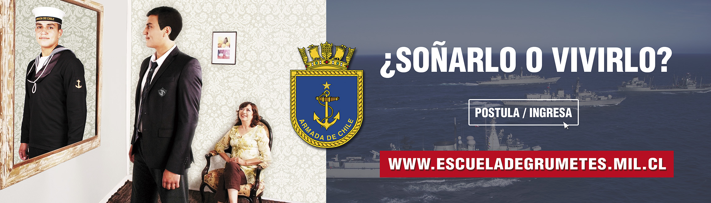 Diseño de afiche publicitario para la Campaña de Admisión Armada de Chile por Staff Creativo