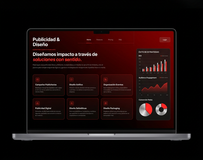 Gráfico de rendimiento de campaña publicitaria mostrando crecimiento del 124%